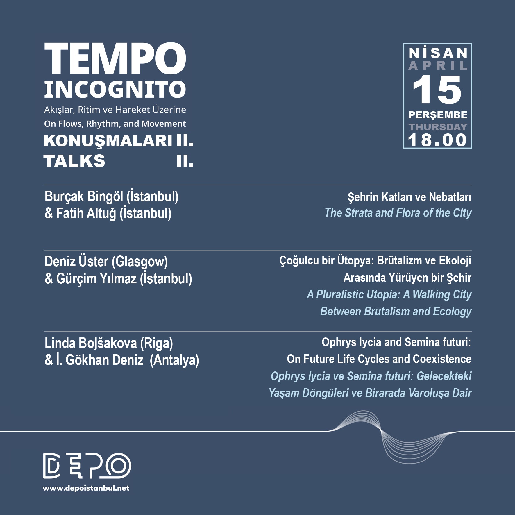 Tempo Incognito Talks 2 Flyer