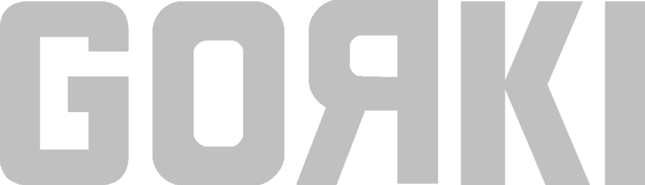 Gorki Logo Transparent Gray Letters